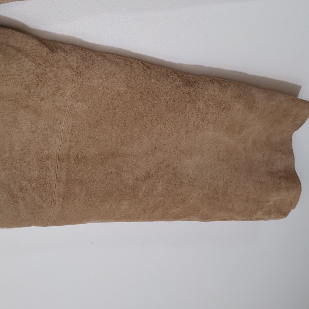 BRANDON Thomas Suede Leather Tan High Waisted Pants 8 - Picture 7 of 7